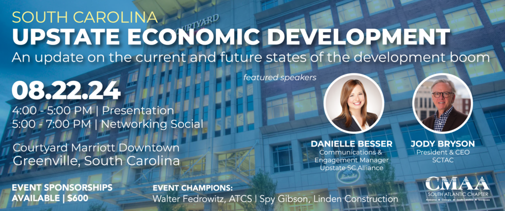 Economic Development Sc CMAA-SAC | SC Upstate Economic Development Update - CMAA South Atlantic ...